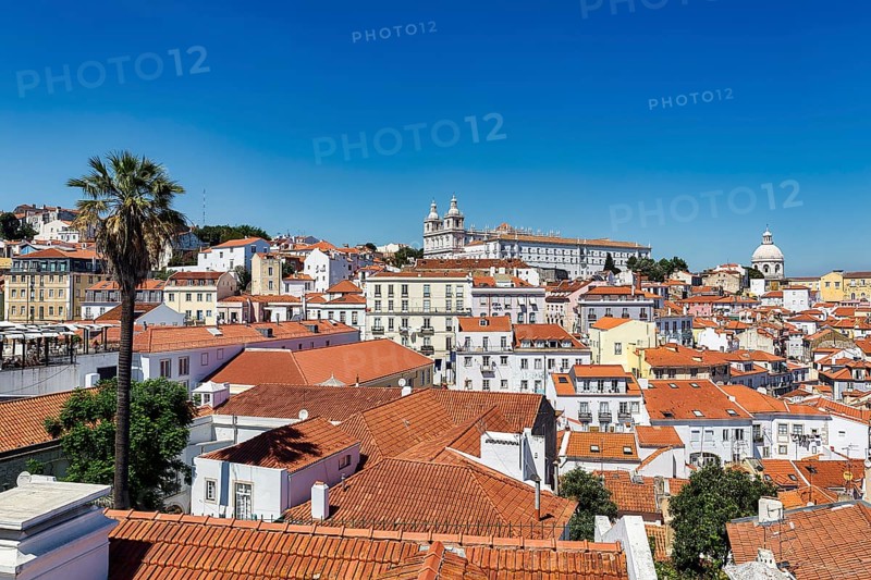 View of the old town of Lisbon