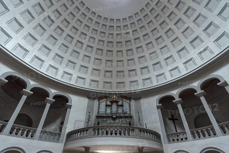 Organ gallery with dome of the St. Andreas Church