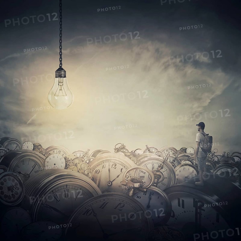 Surreal view as a man