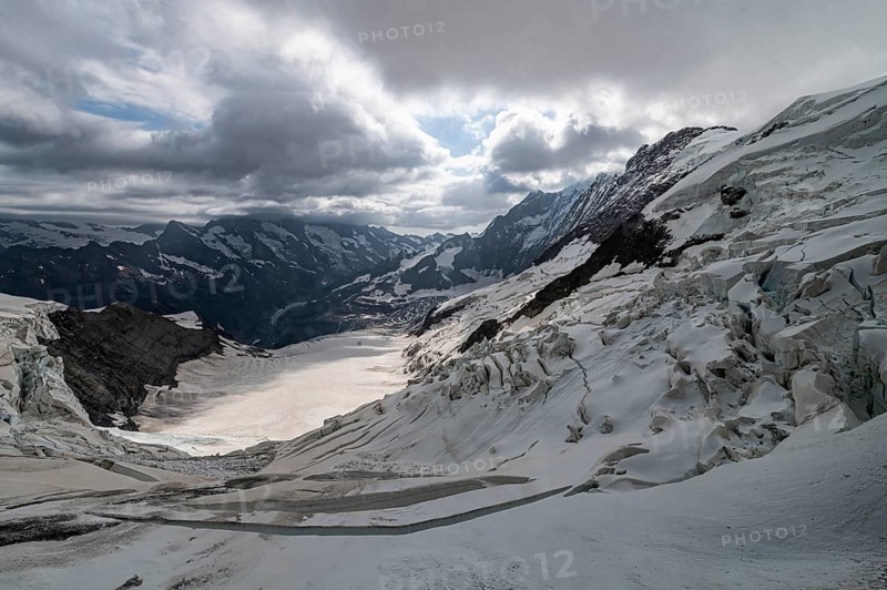 Overlook over the Aletsch Glacier from the Jungfraujoch