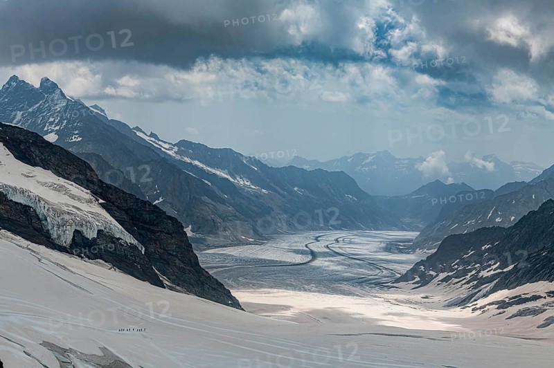 Overlook over the Aletsch Glacier from the Jungfraujoch
