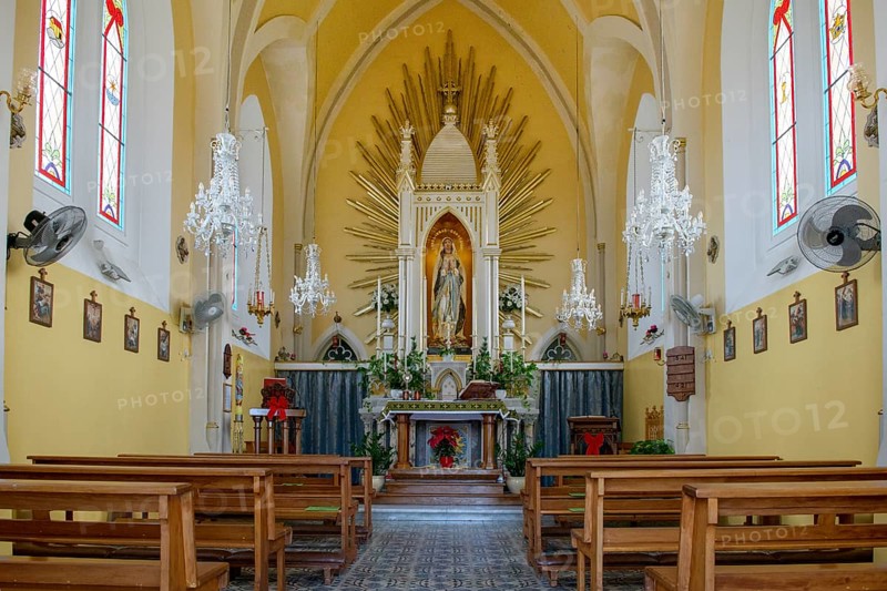 Interior Nave of Sanctuary Church of Our Lady of Lourdes