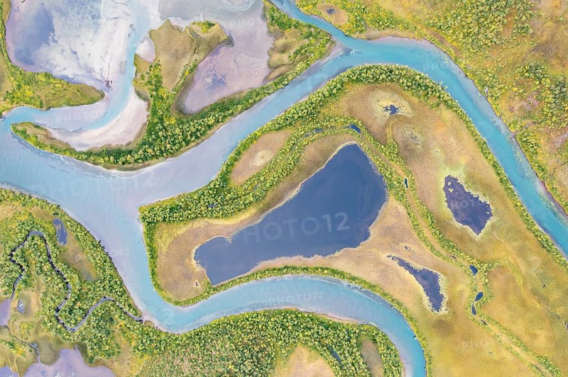 River landscape from the air