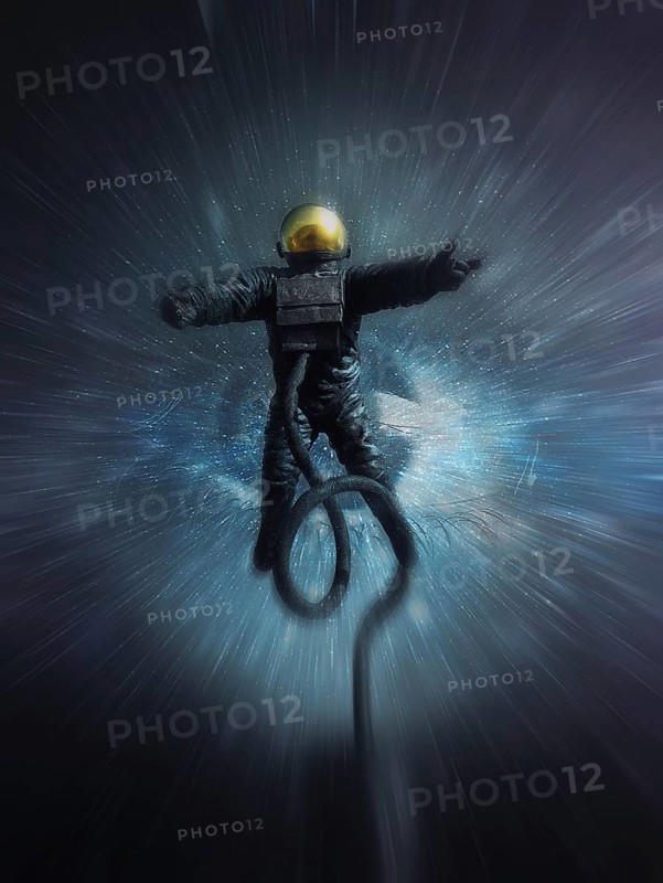 Astronaut absorbed by the cosmic eye