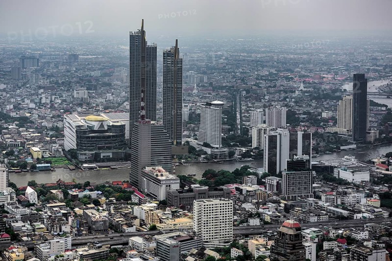 Skyline with Iconsiam Shopping Mall and Magnolia Waterfront Residences