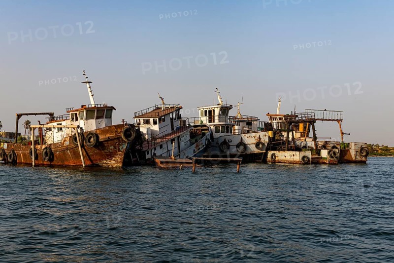Rusty from the gulf war broken ships