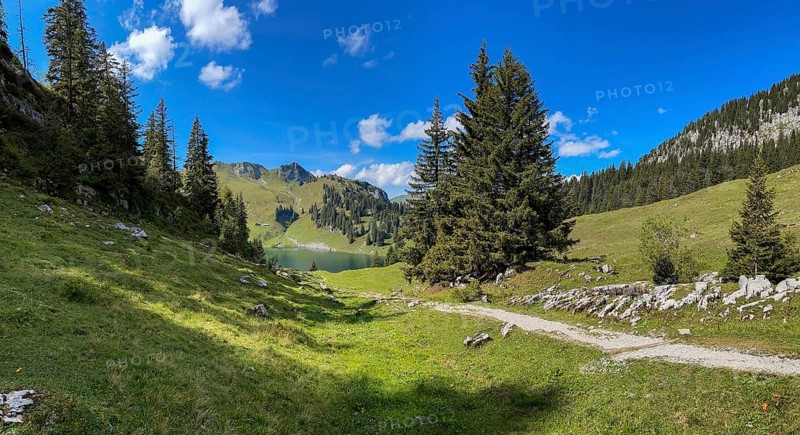 Panorama Oberstockesee on the Stockhorn