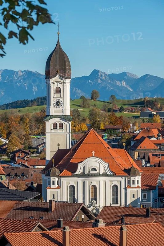 View of Nesselwang with St