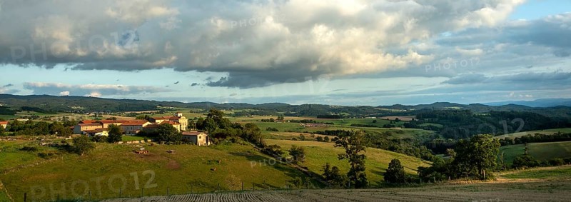 View of the village of La Chapelle-sur-Usson in Livradois-Forez regional natural park