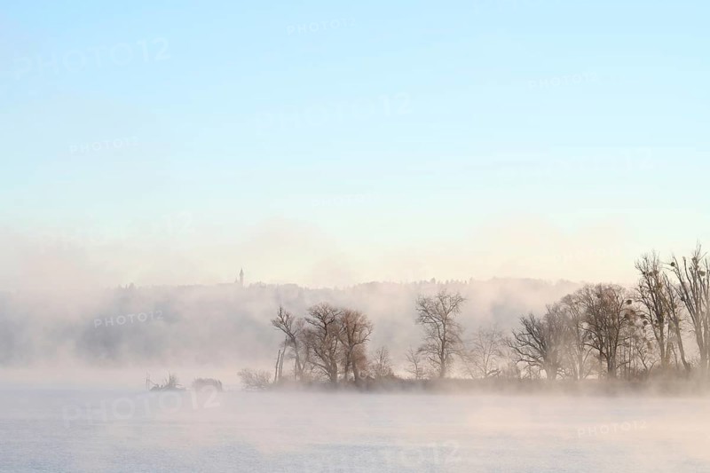 Lake Ammer in the morning with fog