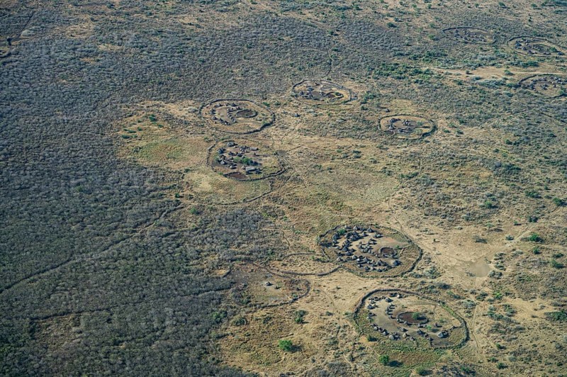 Aerial of tribal krals