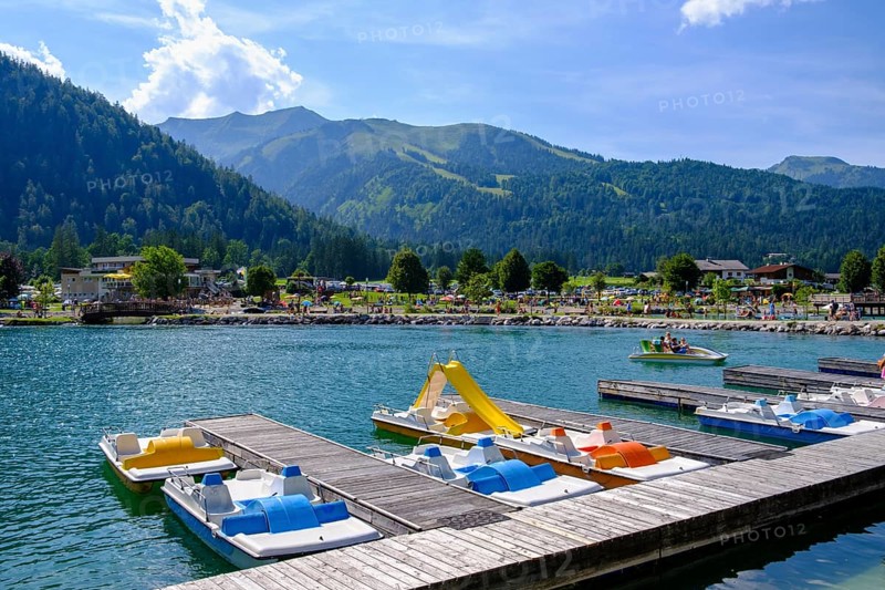Bathing beach with boat rental