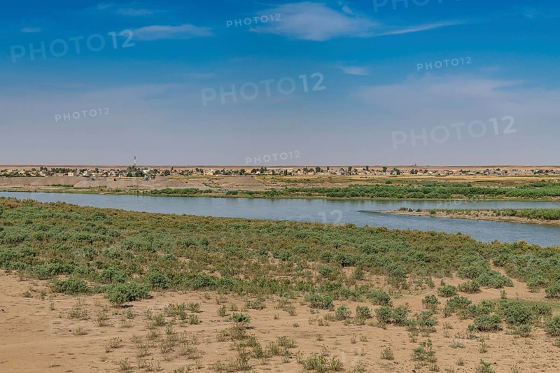 Overlook over the Tigris river from the Unesco site the old Assyrian town of Ashur or Assur