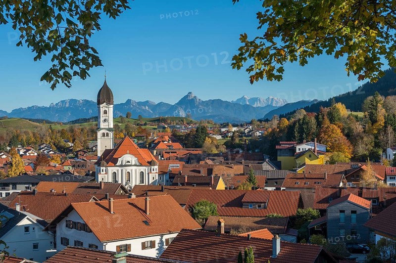 View of Nesselwang with St