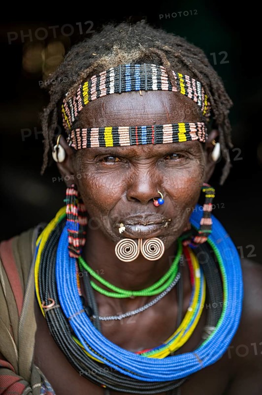 Scar face as a mark of beauty woman from the Jiye tribe
