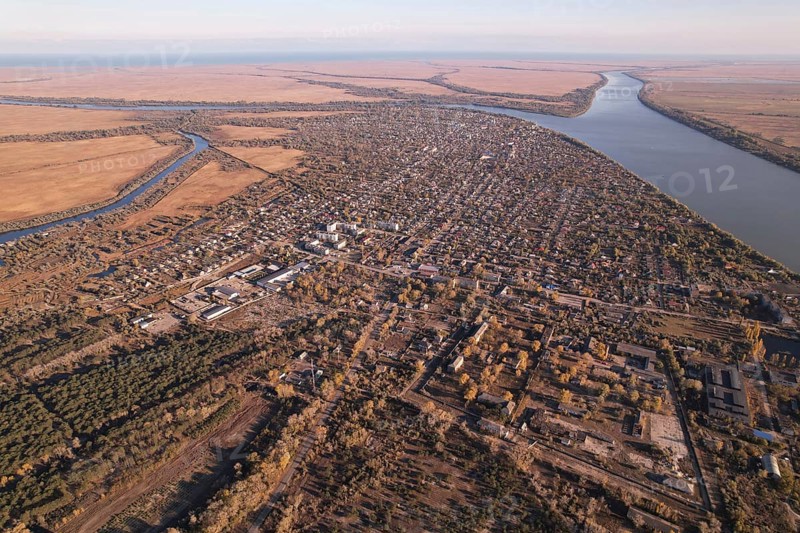 Aerial view on Vilkovo city