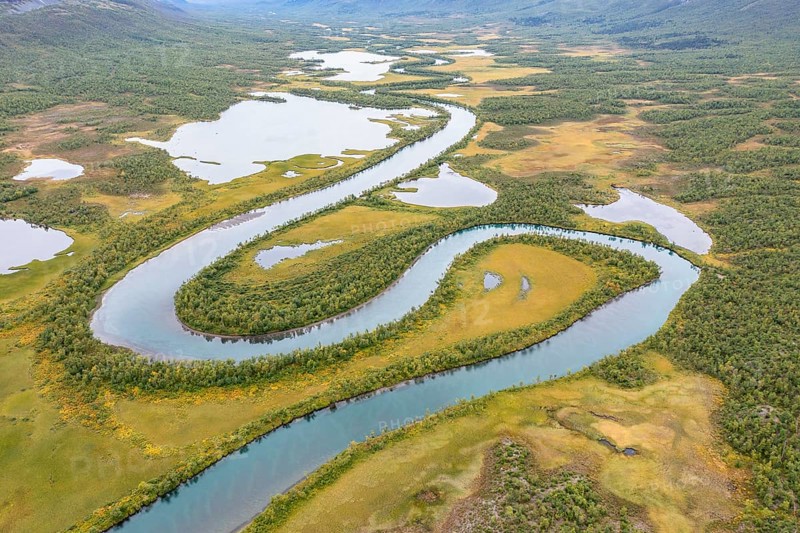 River landscape from the air