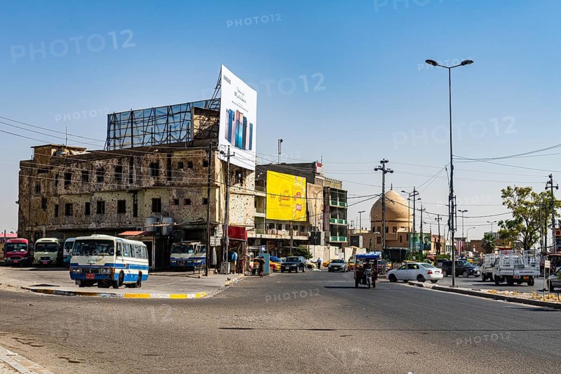 Shrapnel hit building