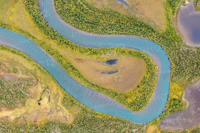 River landscape from the air
