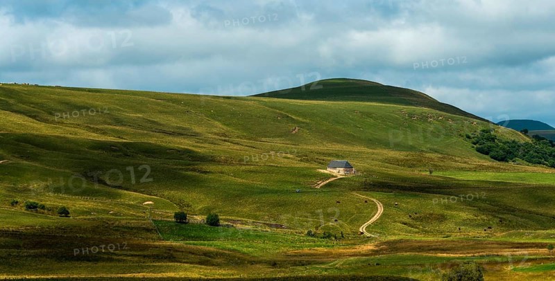 Cezallier plateau in the Auvergne volcanoes regional natural park