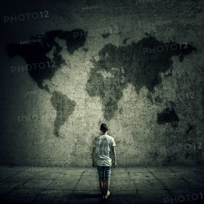 Man surrounded by limitations