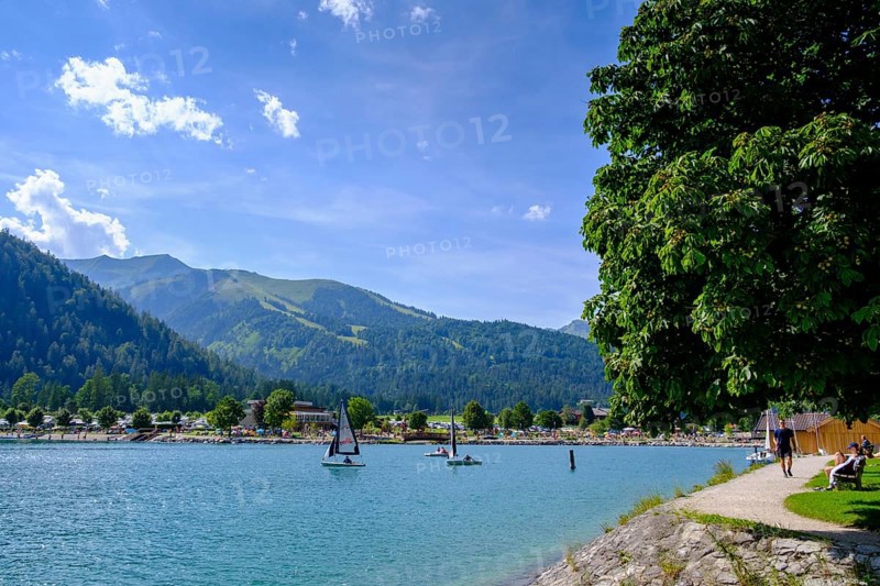 Bathing beach with boat rental