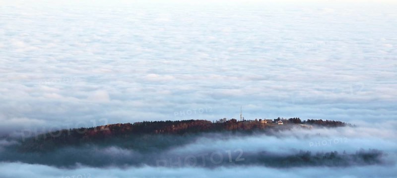 The Hochberg rises out of the autumnal sea of fog