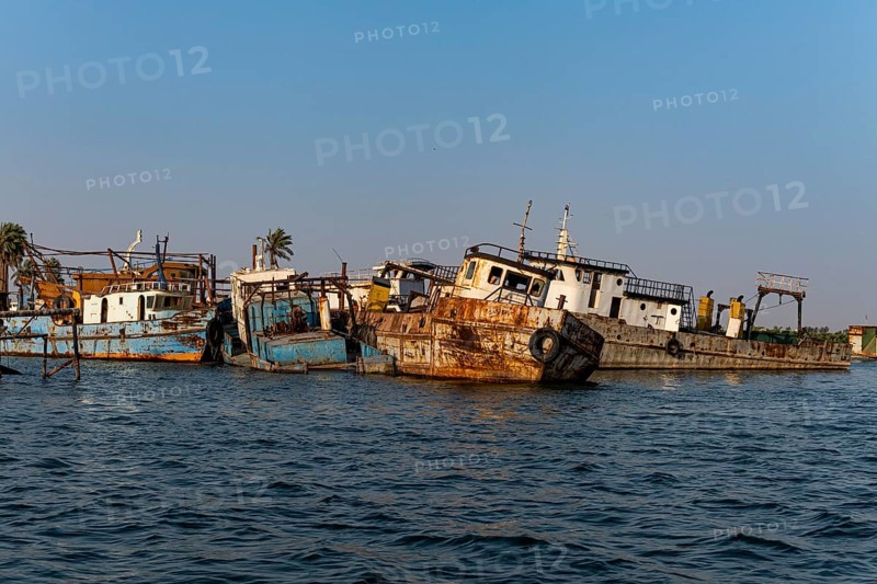 Rusty from the gulf war broken ships