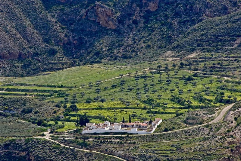 Spanish cemetery in the countryside near Herrerias