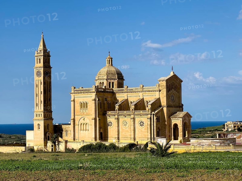 Sanctuary National Shrine Basilica Madonna ta' Pinu in neo-Romanesque style