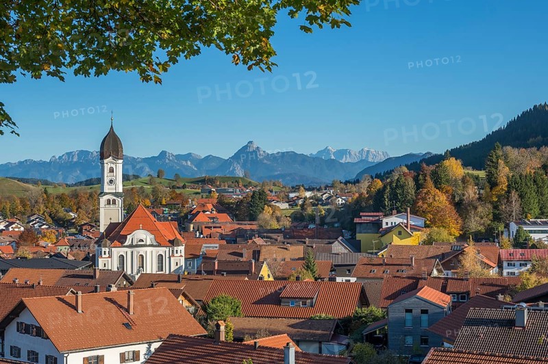 View of Nesselwang with St