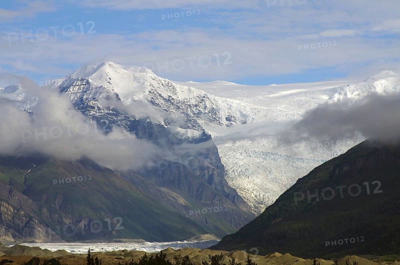 Snow-capped mountains and glaciers