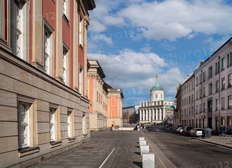 Side wing of the Potsdam Parliament and the Museum of Art and History in the Old Town Hall