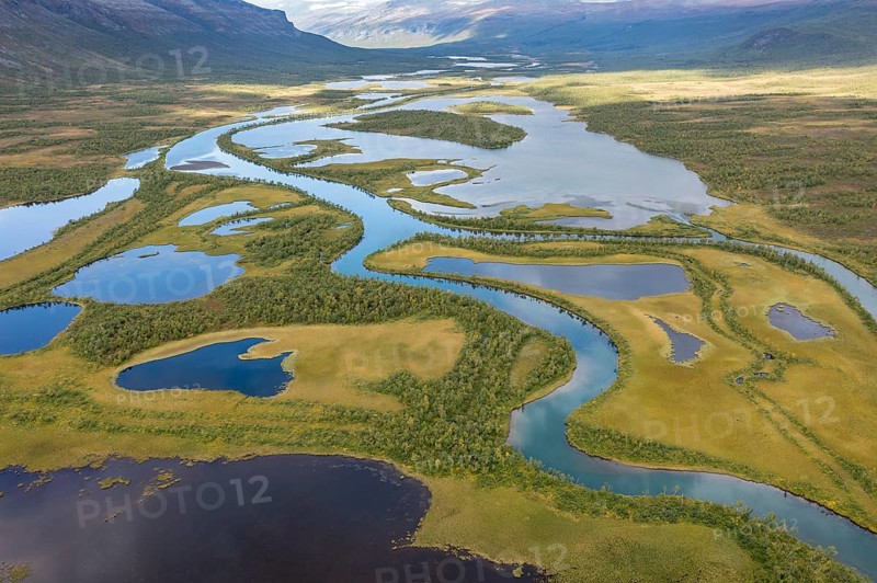 River landscape from the air