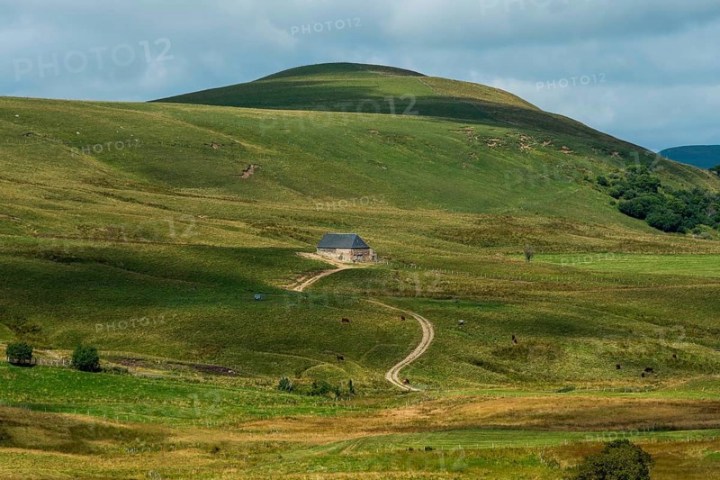 Cezallier plateau in the Auvergne volcanoes regional natural park