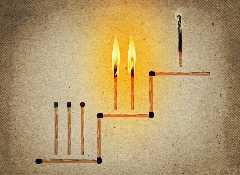 Set of matches stacked in a staircase or stairs formation as a metaphor for business career opportunities