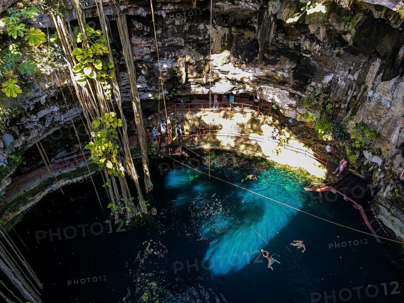 Aerial of Cenote Oxman