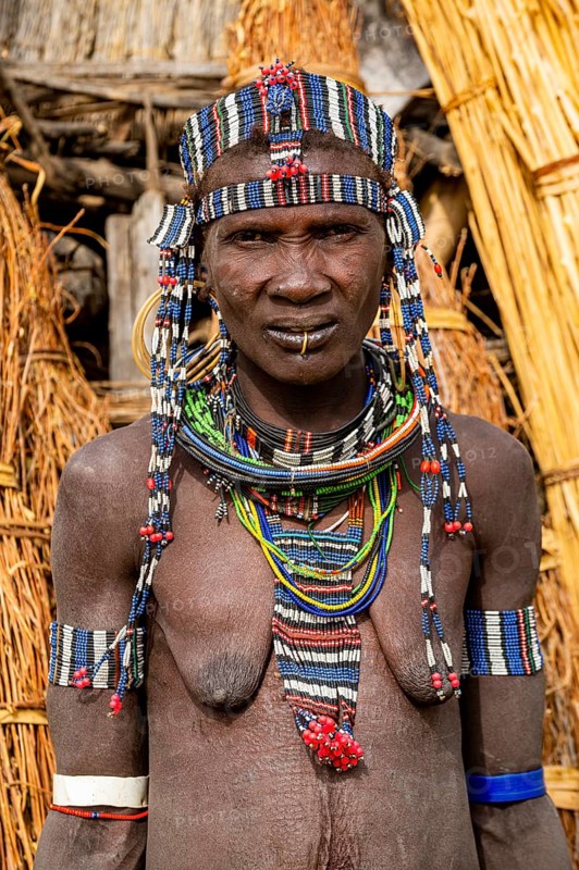 Scar face as a mark of beauty woman from the Jiye tribe