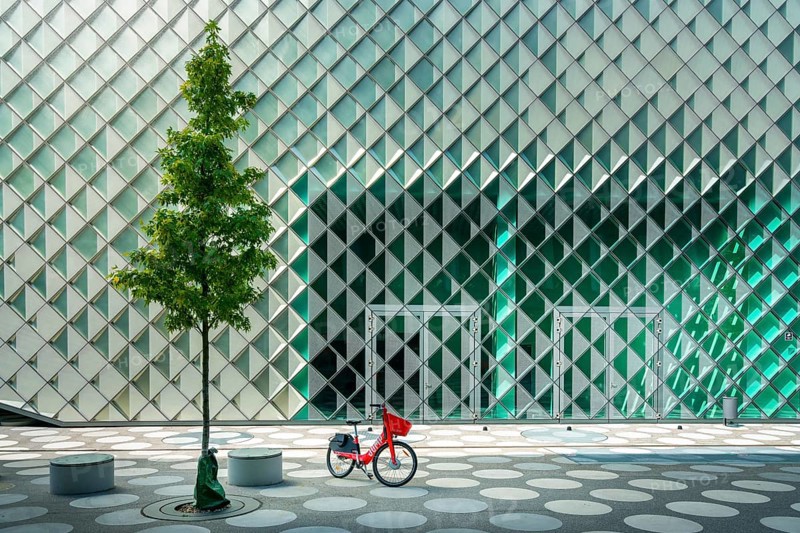 Red rental bike
