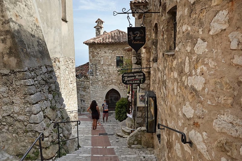 Alley in picturesque village