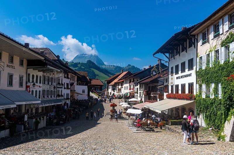 Medieval town in the Gruyere castle