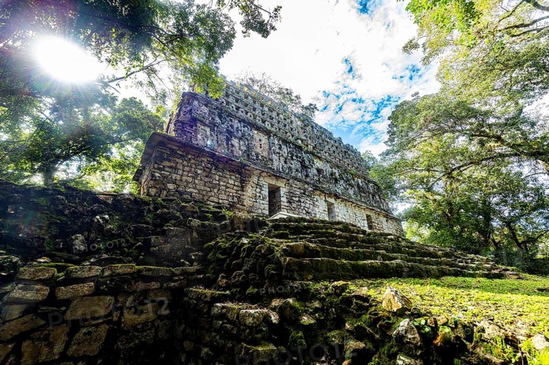 Archeological Maya site Yaxchilan in the jungle of Chiapas