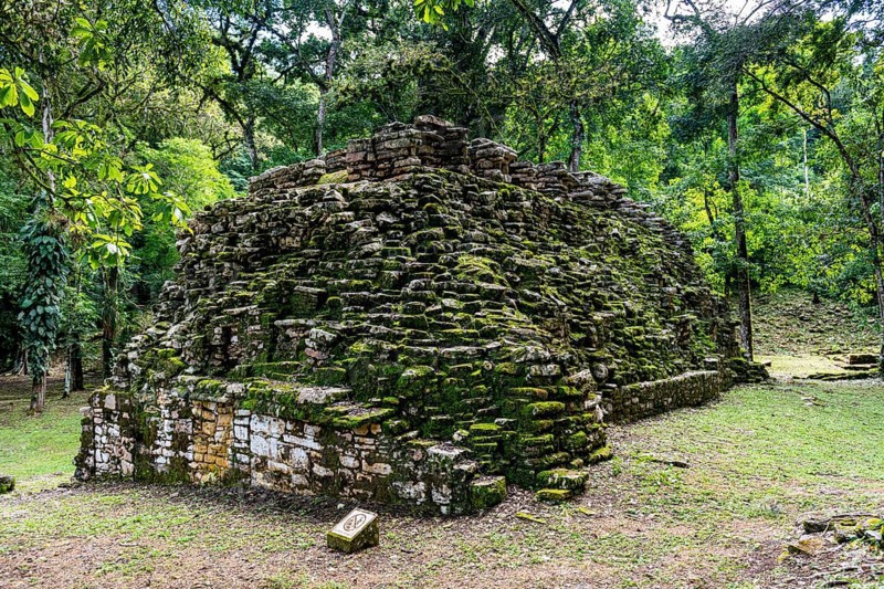 Archeological Maya site Yaxchilan in the jungle of Chiapas