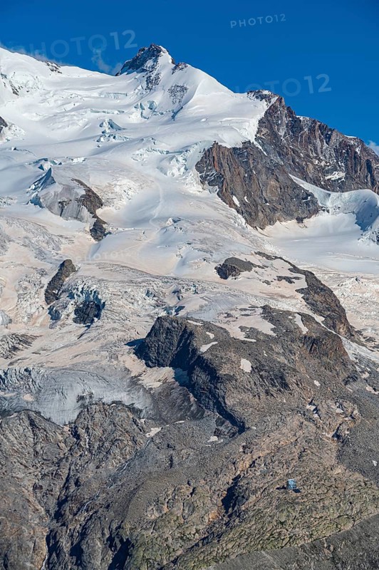 Mountains and Glacier on the Pennine Alps