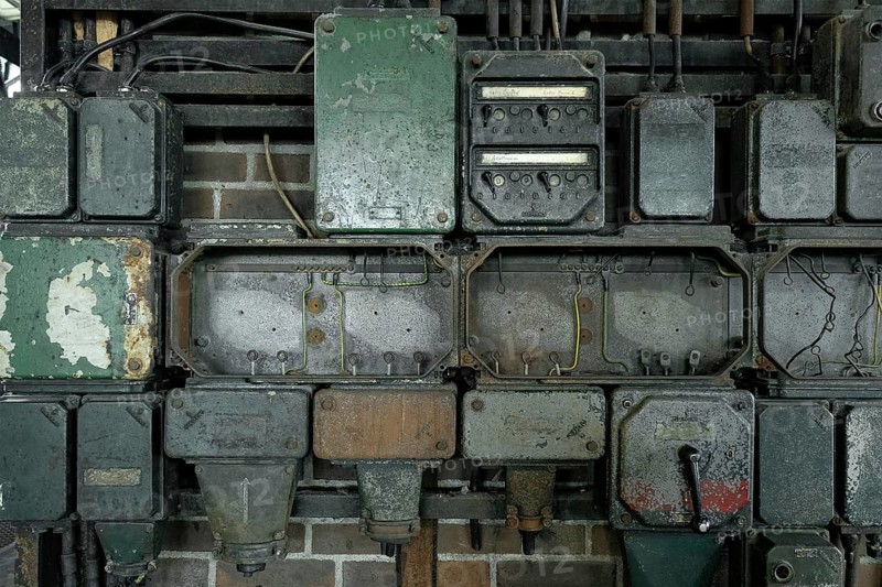 Old switch boxes in the visitor centre of the Zollverein colliery