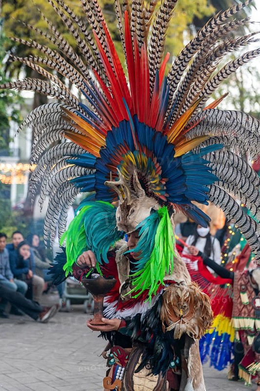 Tzotzil dancers performing for tourists