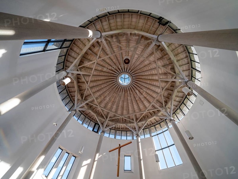 Dome of the ecumenical Gallus Chapel near Leutkirch-Tautenhofen