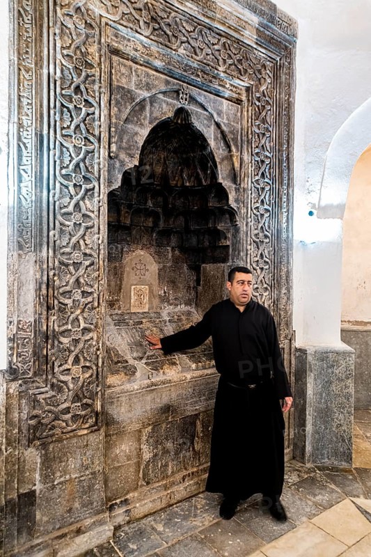 Proud monk in the Saint Mar Behnam monastery