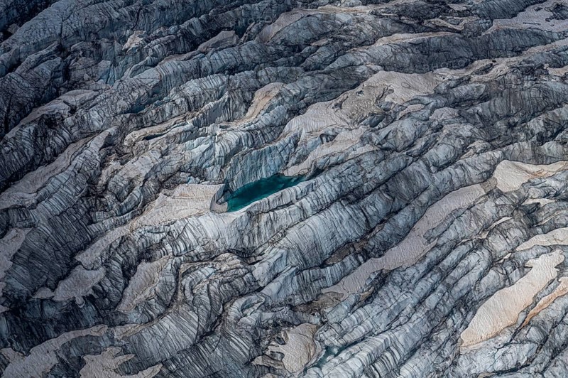Close up of Little Matterhorn glacier