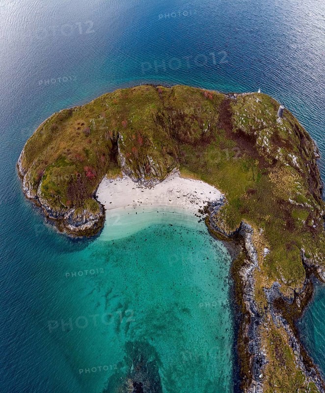 Island with sandy beach